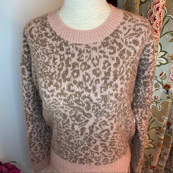 Madewell Leopard Print Sweater in Soft Pink NWT - Picture 8 of 8